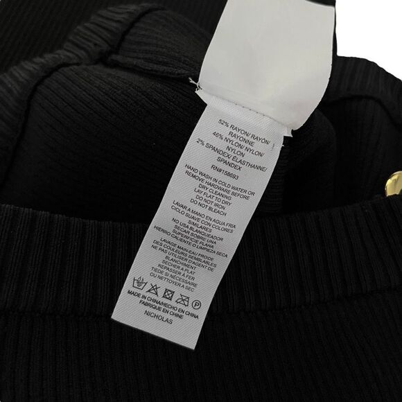 NICHOLAS Kari Double Rings Rib Knit Pant in Black - Picture 8 of 12